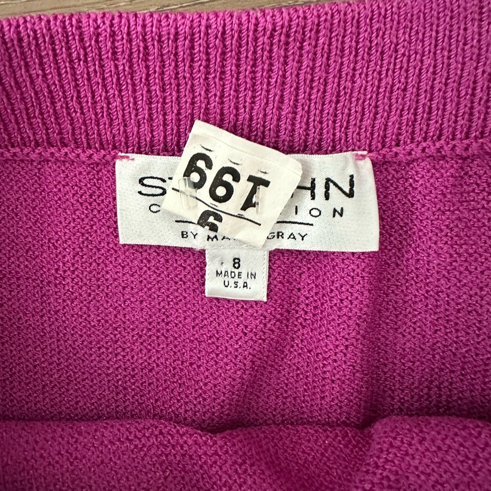St. John Vibrant Magenta Skirt Set - Picture 4 of 4
